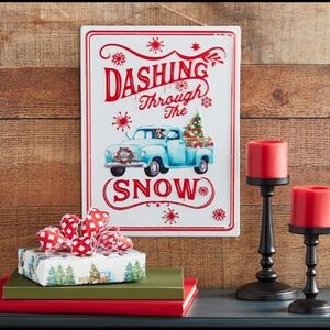 Festive Wall Art with Vintage Truck Design